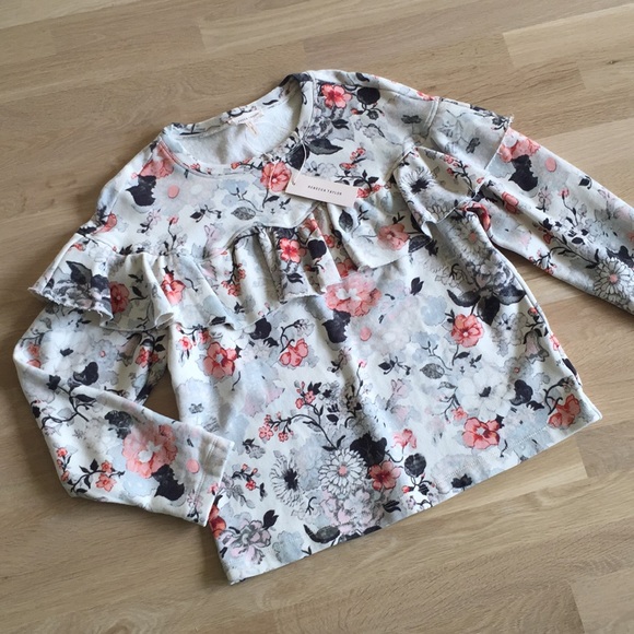 NWT REBECCA TAYLOR Lua Floral Ruffle Size Small - Picture 5 of 6